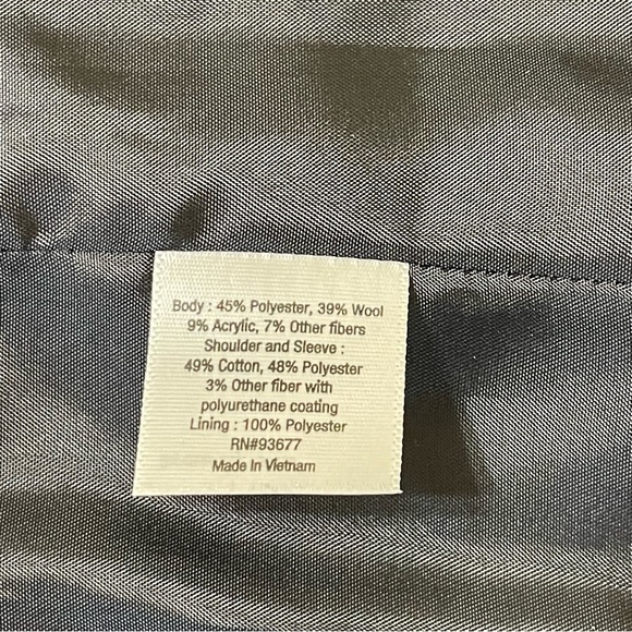 A New Approach a.n.a Womens Cropped Jacket Faux Leather Wool Black White Sz L - Picture 10 of 14